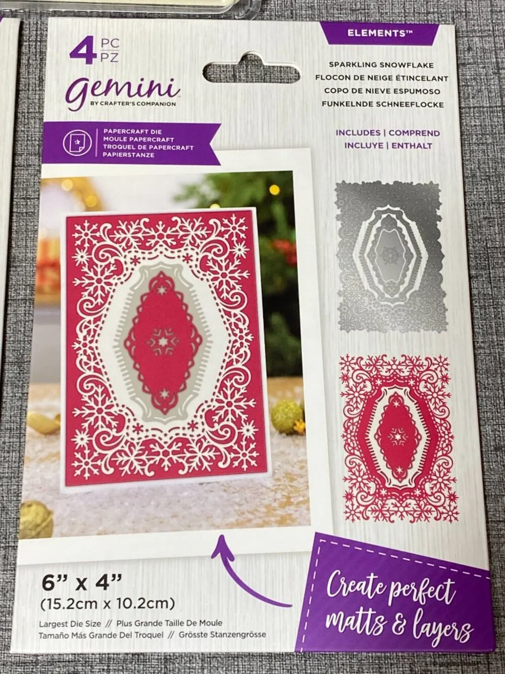 NEW Crafters Companion 3pc Lot Sparkling Snowflake & Baubles & Emboss Folder